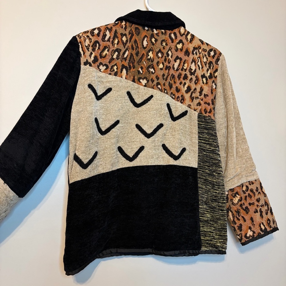 Maya Women's Animal Print Patchwork Blazer - Picture 10 of 10